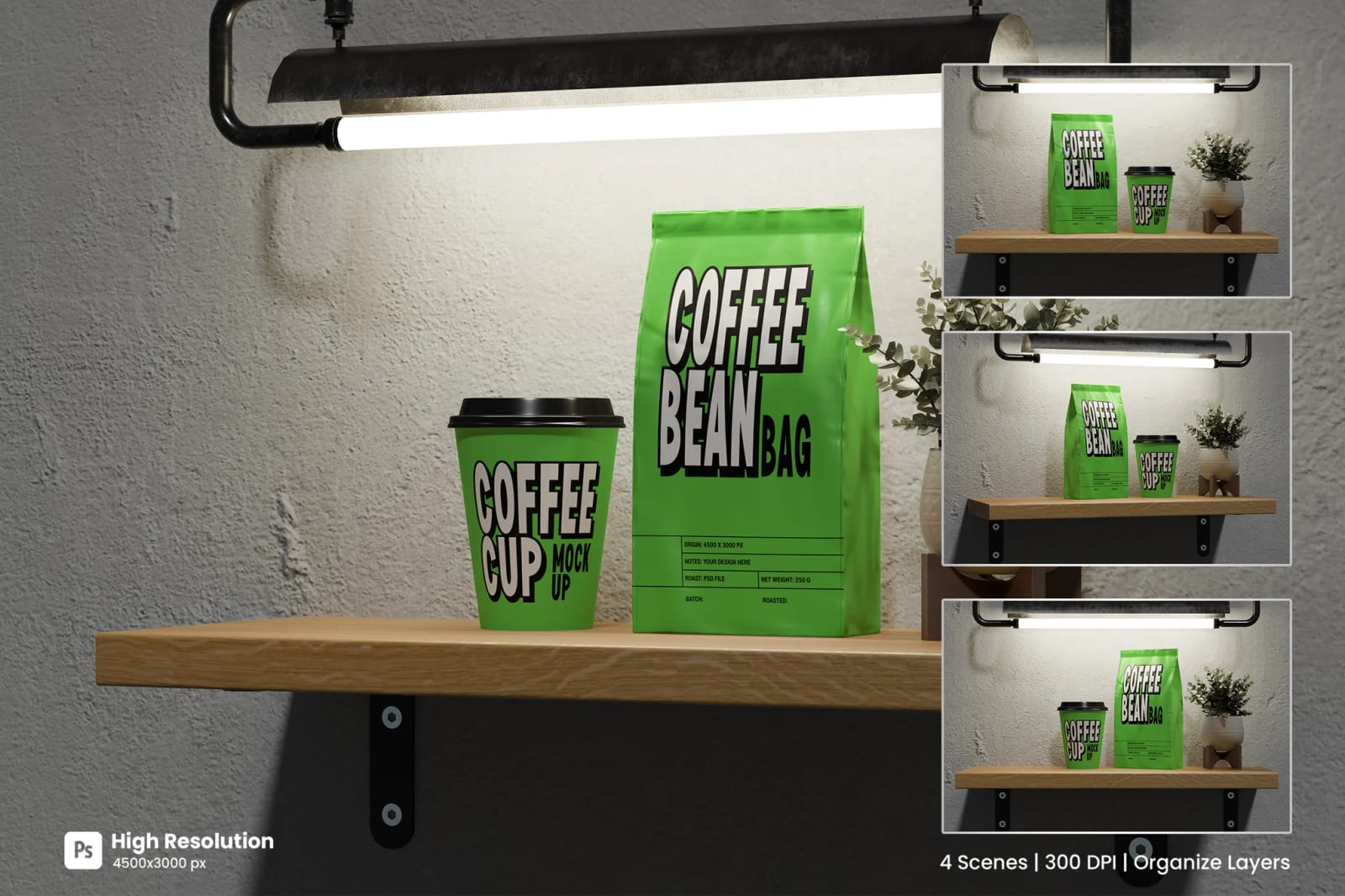 Free Coffee Set Mockup 1