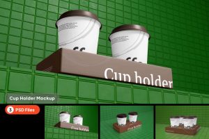 Free Cup Holder Mockup 1
