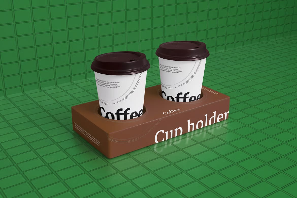 Free Cup Holder Mockup 3