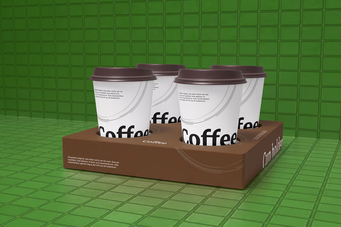 Free Cup Holder Mockup 4