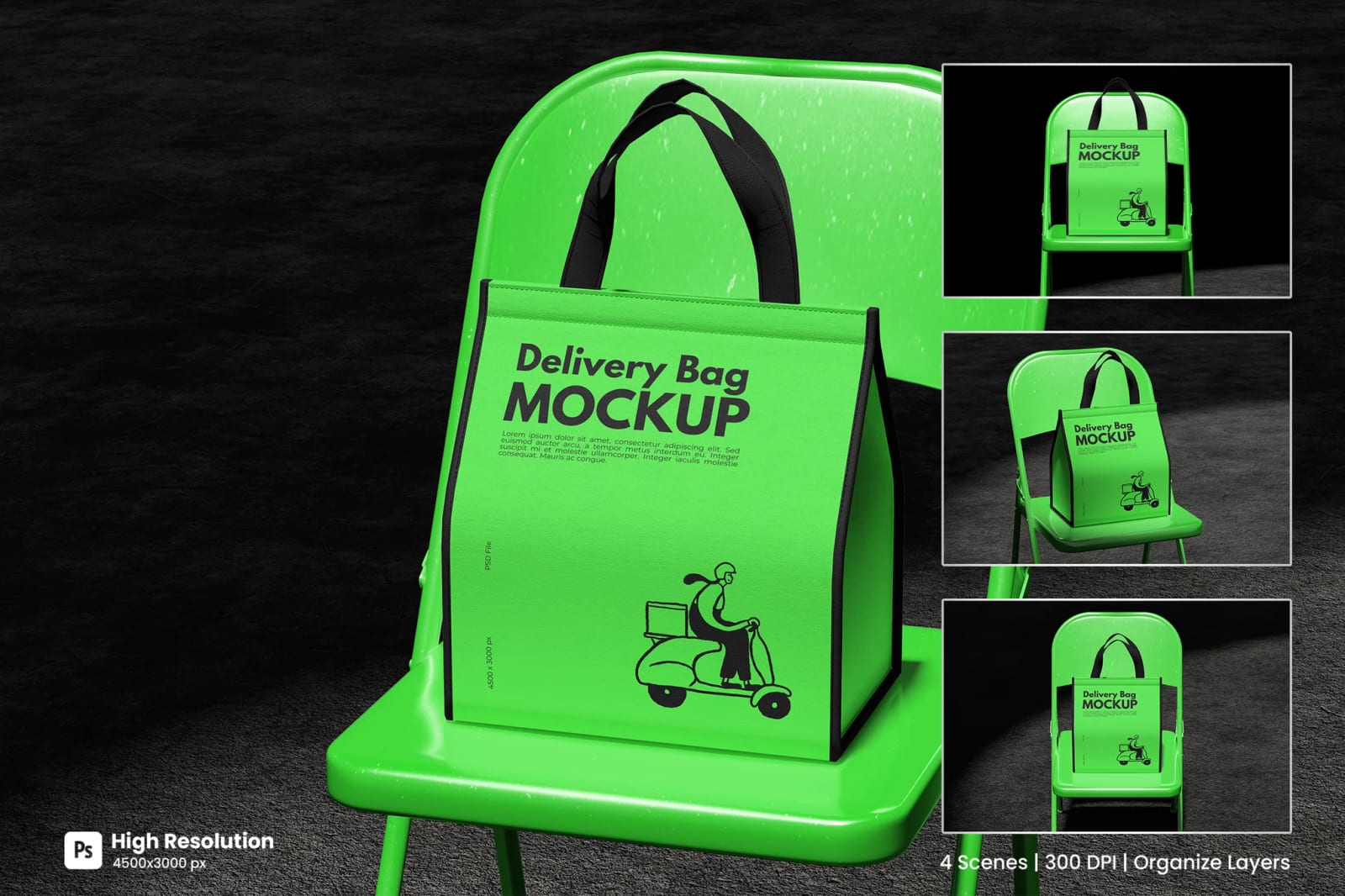 Free Delivery Bag Mockup 1