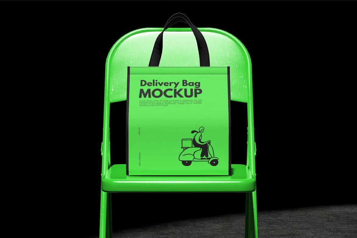 Free Delivery Bag Mockup 2