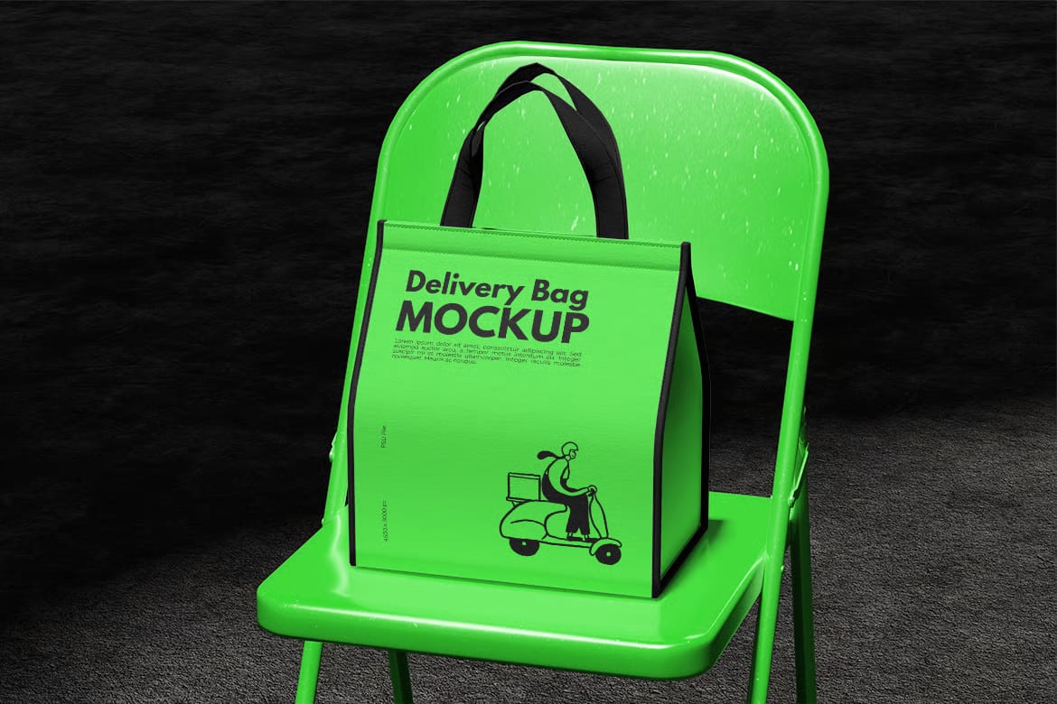 Free Delivery Bag Mockup 3