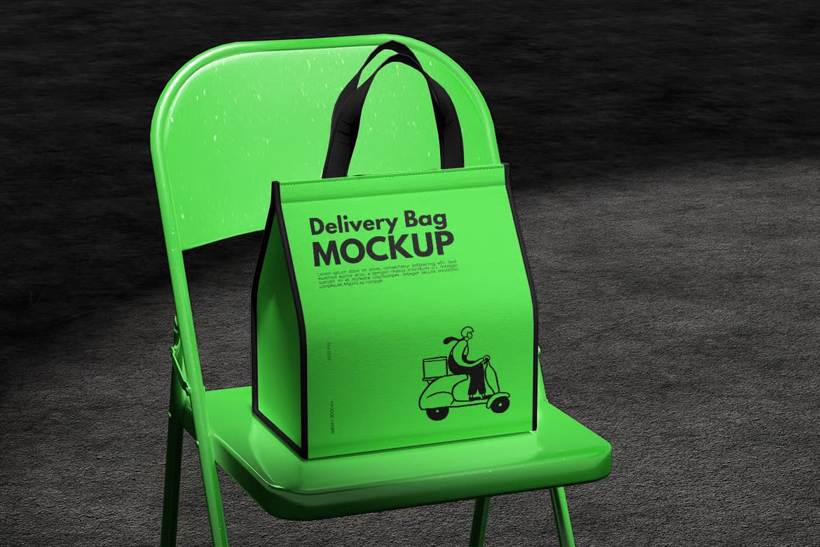 Free Delivery Bag Mockup 4