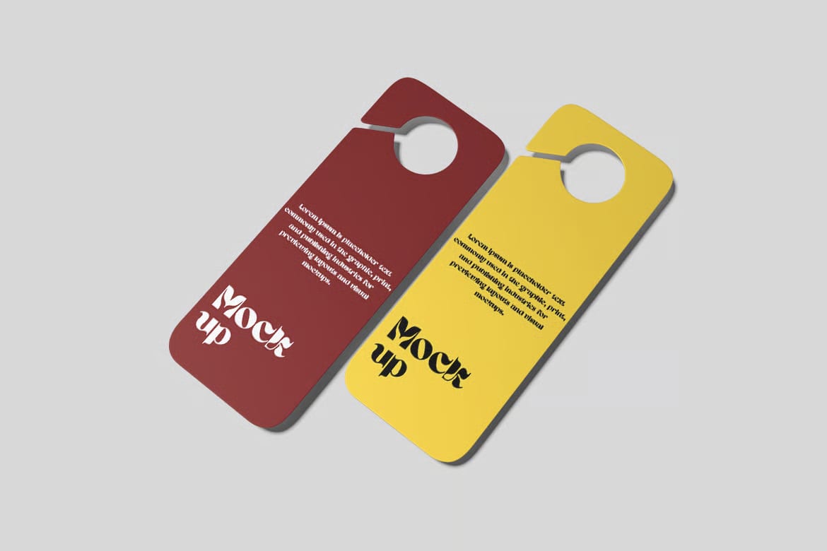 Free Door Hanger Mockup 3