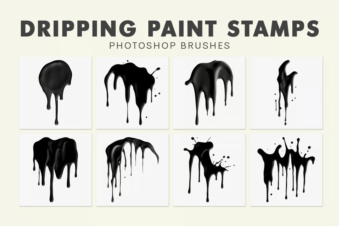 Free Dripping Paint Stamps 2