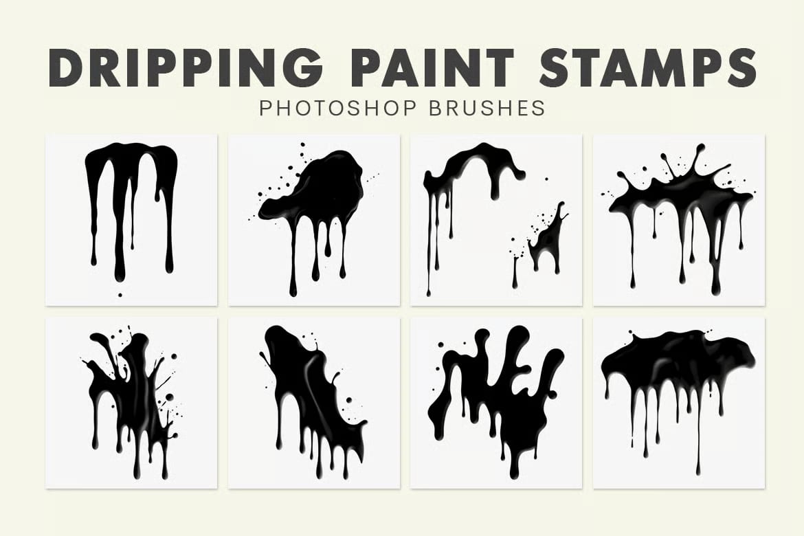 Free Dripping Paint Stamps 3
