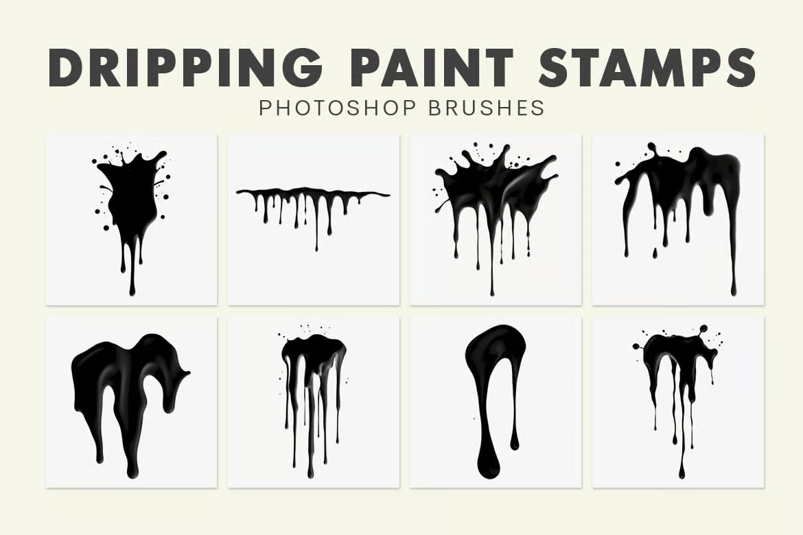 Free Dripping Paint Stamps 4