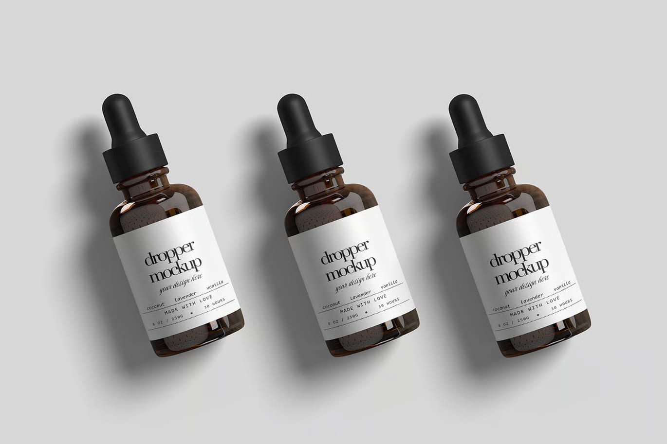 Free Dropper Bottle Mockup Set 8
