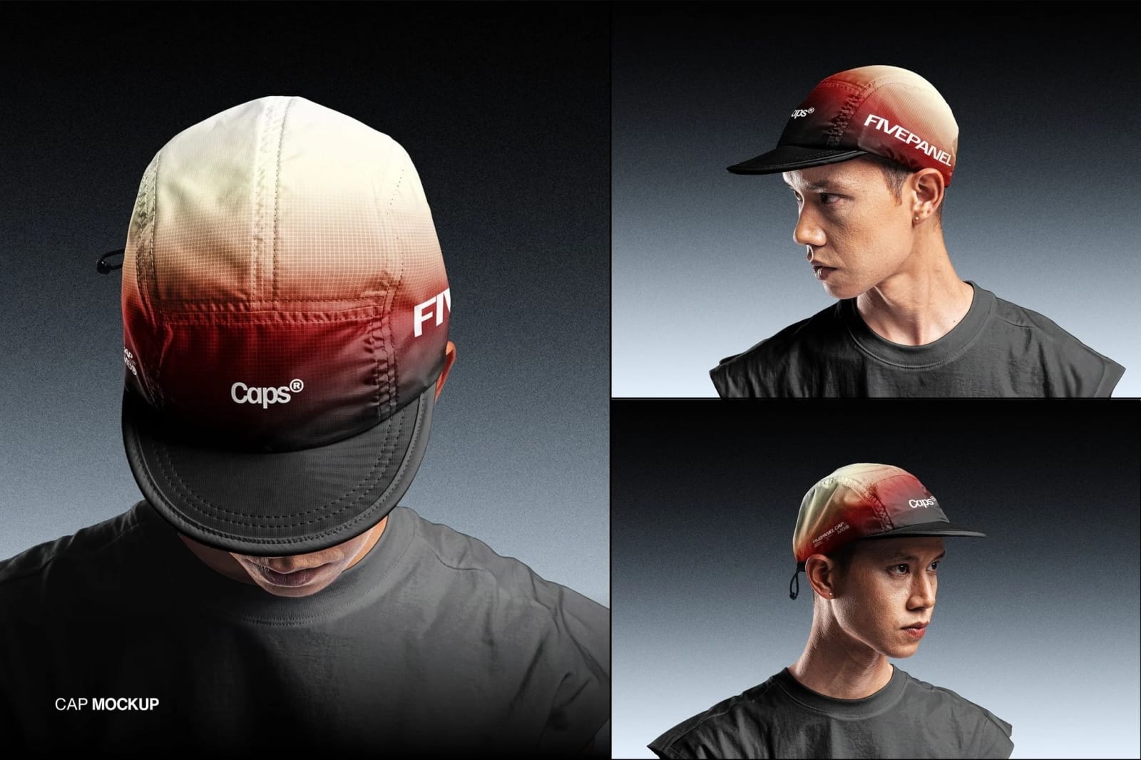 Free Five Panel Cap Mockup 1