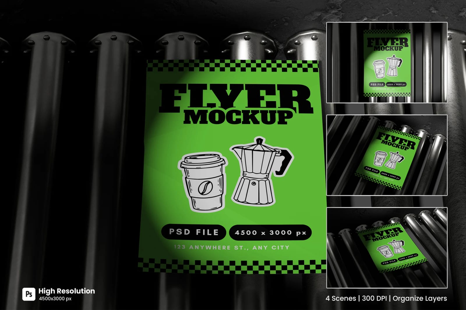 Free Flyer Mockup Set 1