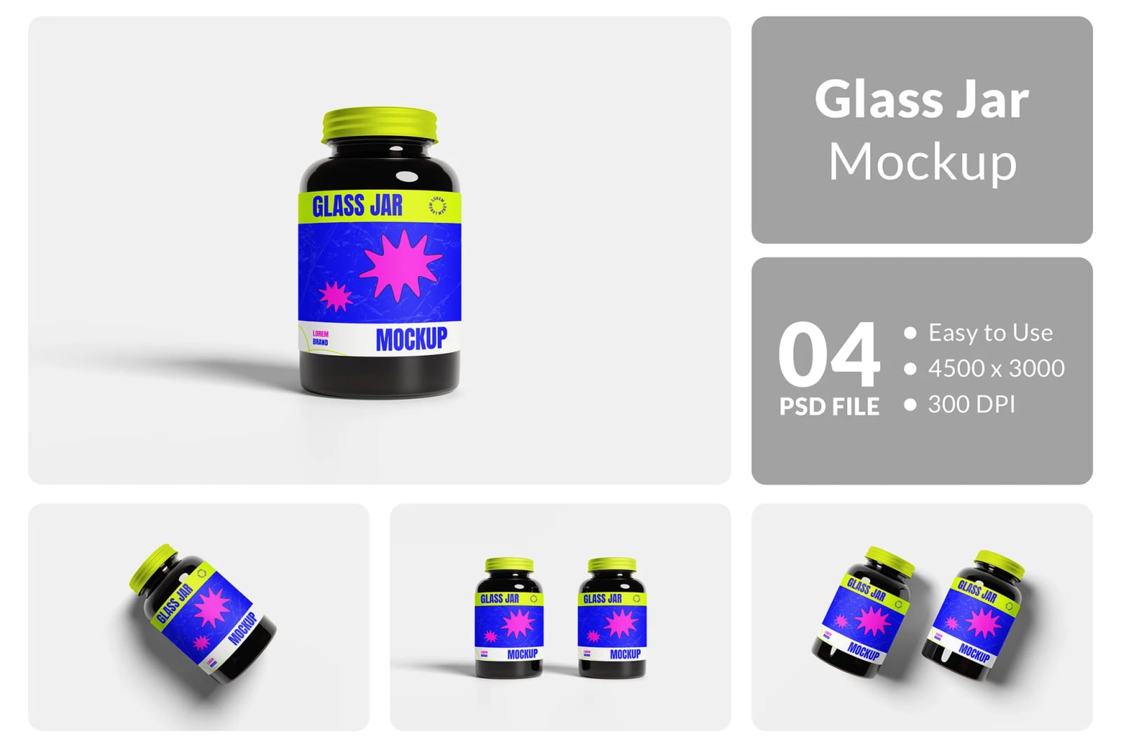 Free Glass Jar Mockup 1