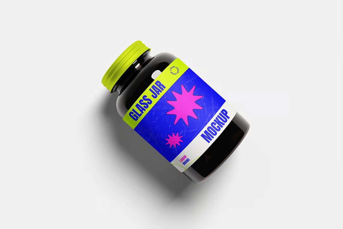Free Glass Jar Mockup 3