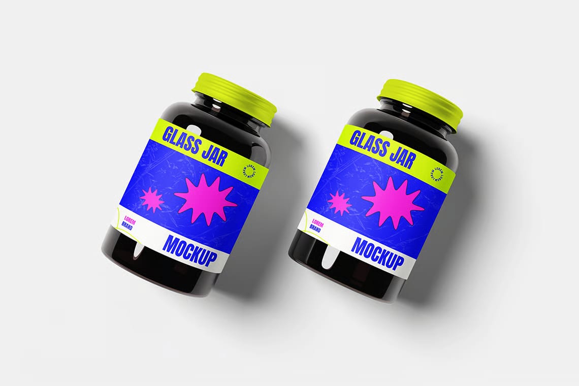 Free Glass Jar Mockup 5