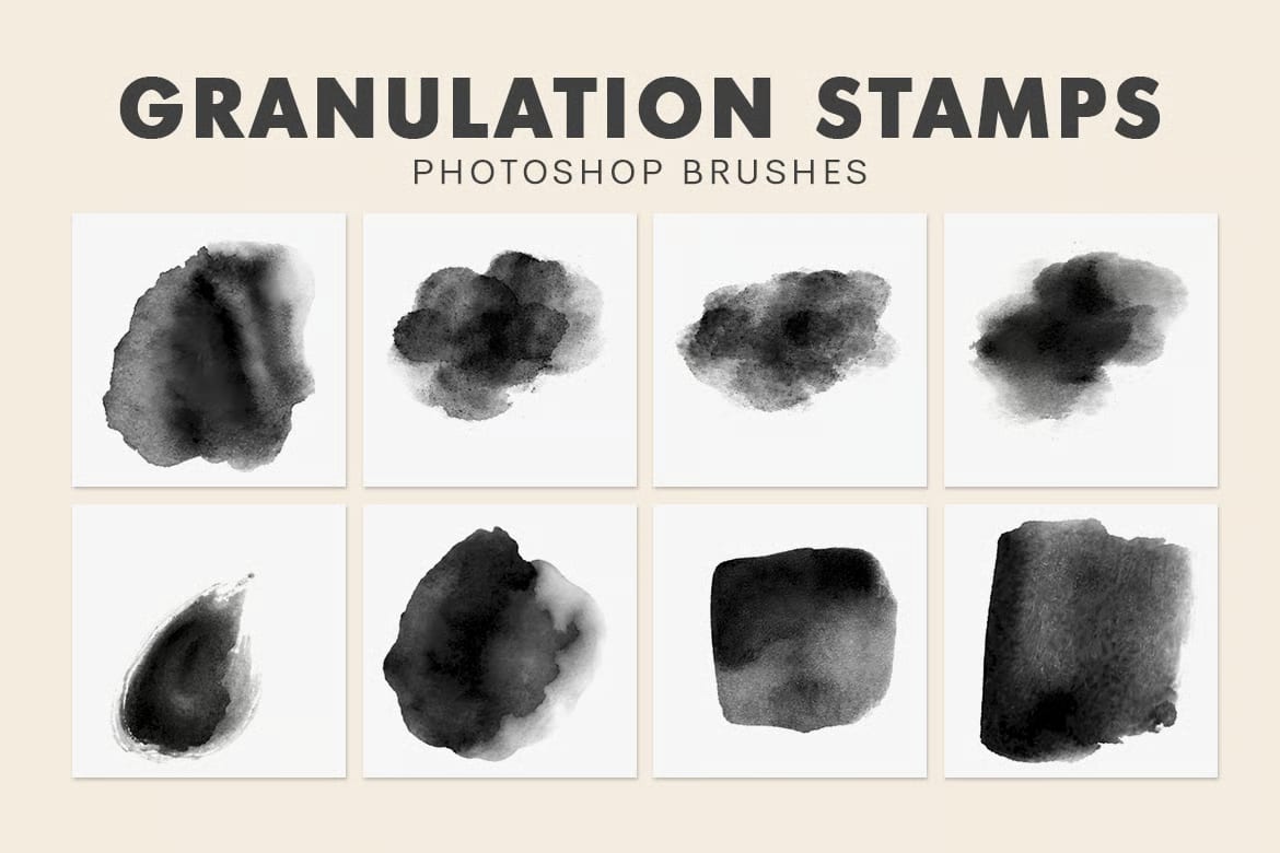 Free Granulation Stamps Photoshop Brushes 4