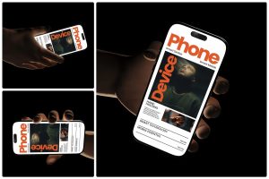 Free Hand Holding Phone Mockup 1