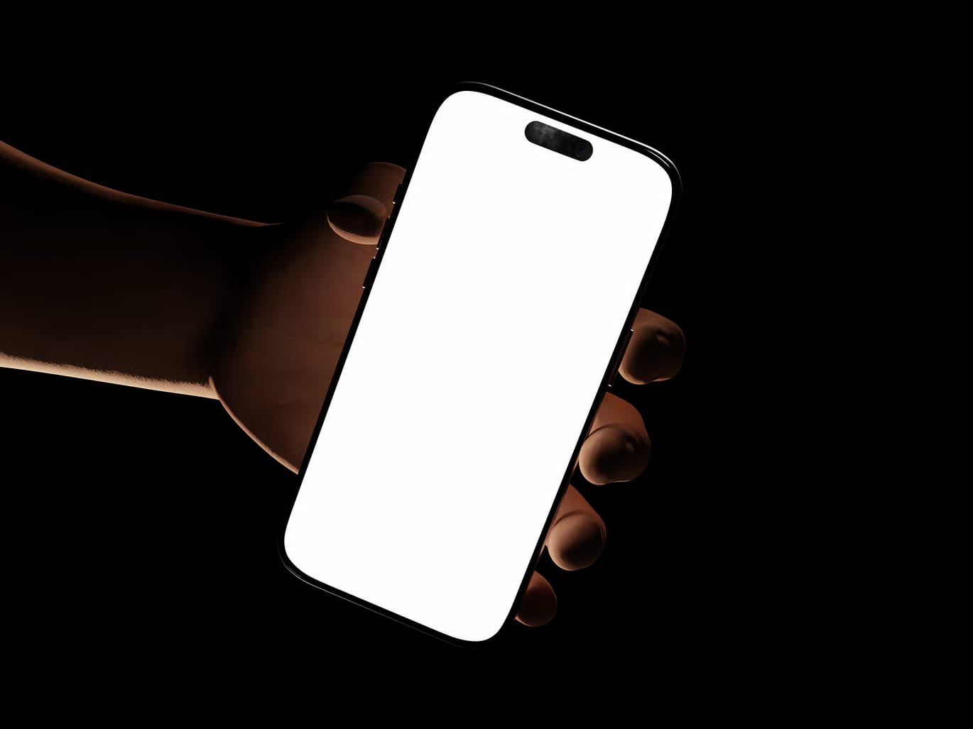 Free Hand Holding Phone Mockup 6
