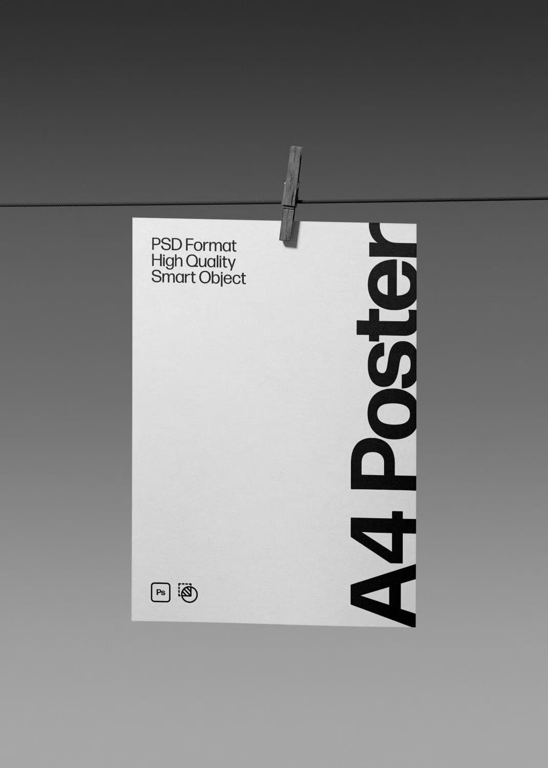 Free Hanging Poster Mockup 2