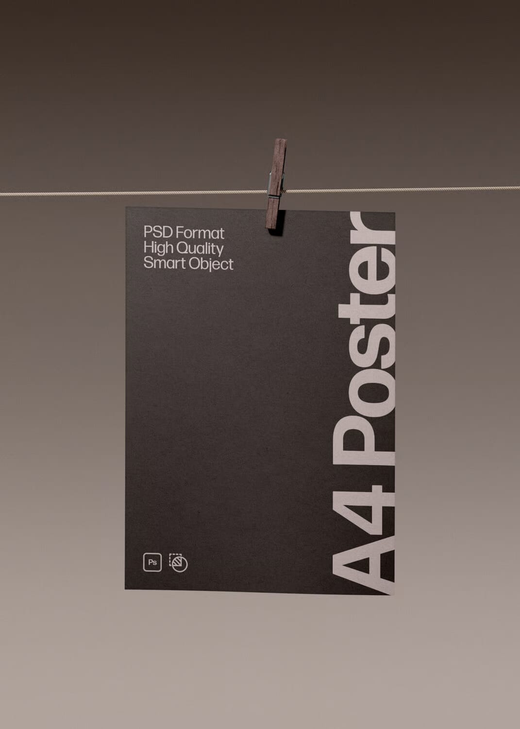 Free Hanging Poster Mockup 3