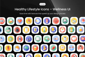 Free Healthy Lifestyle Icons – Wellness UI 1