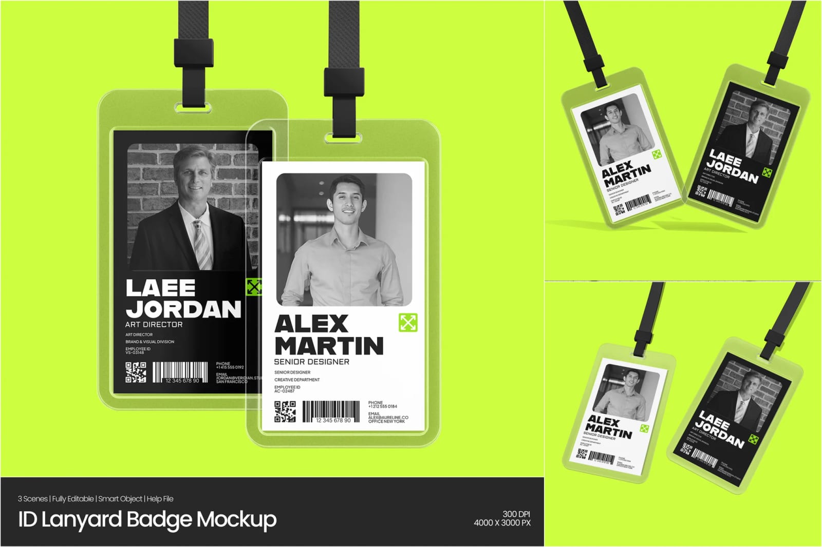 Free ID Lanyard Badge Mockup 1