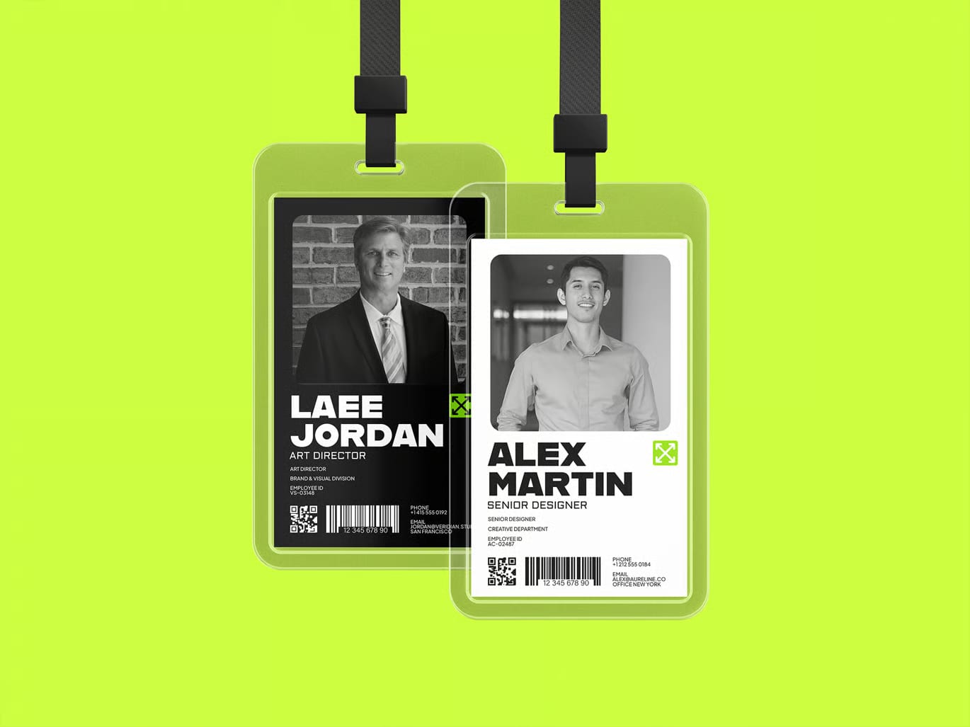 Free ID Lanyard Badge Mockup 2