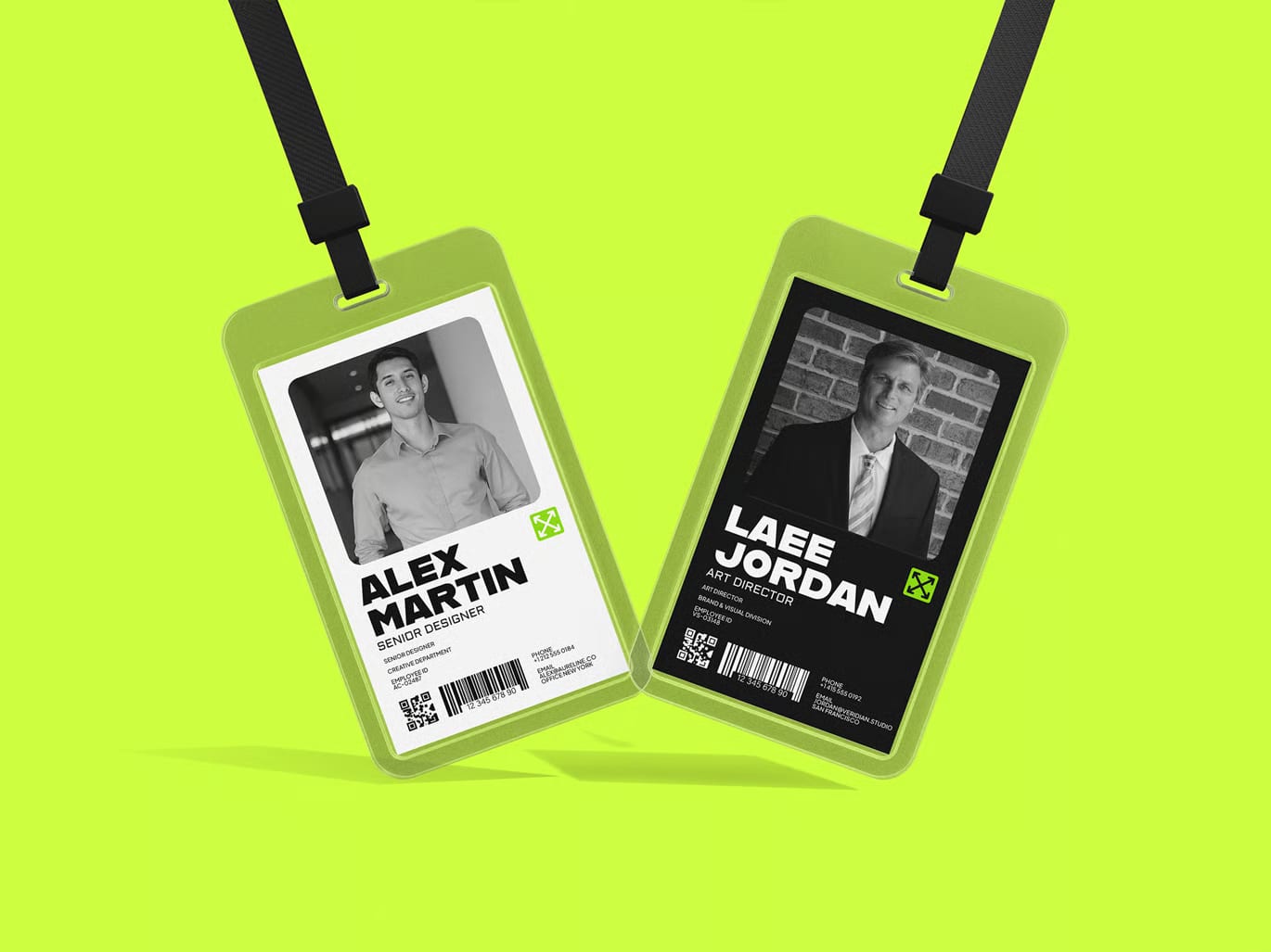 Free ID Lanyard Badge Mockup 3