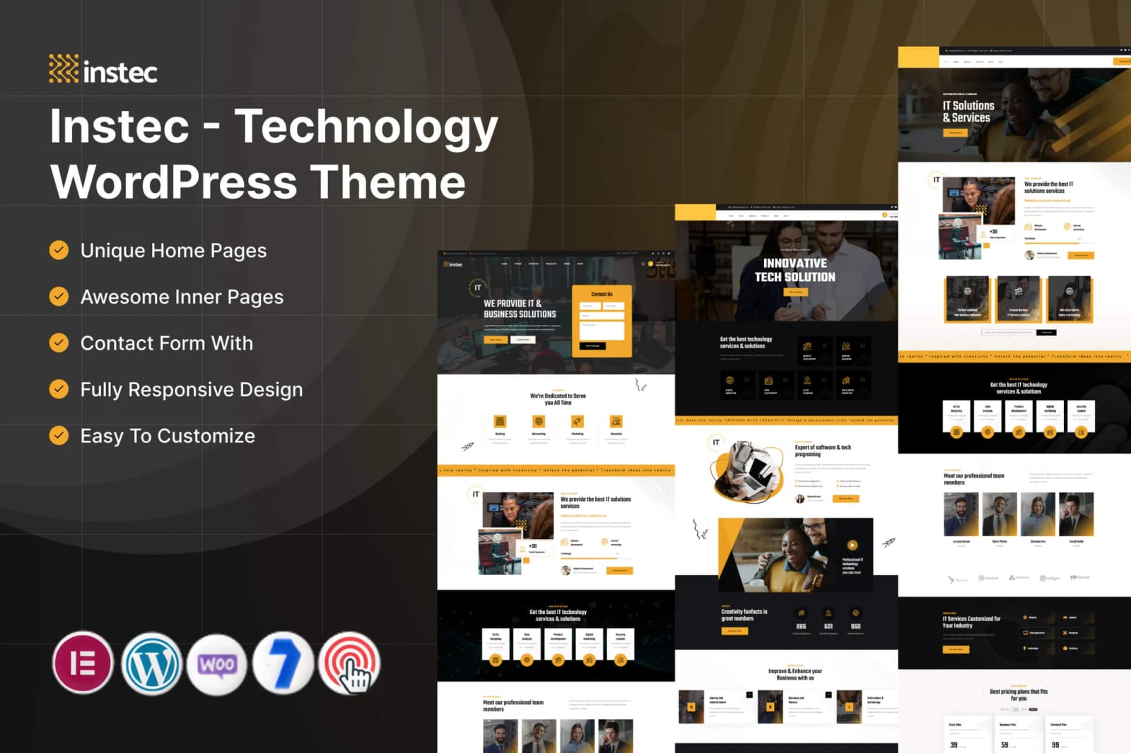 Free Instec - Technology WordPress Theme 1