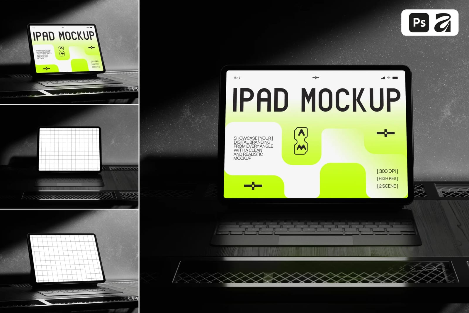 Free iPad Mockup Set 1