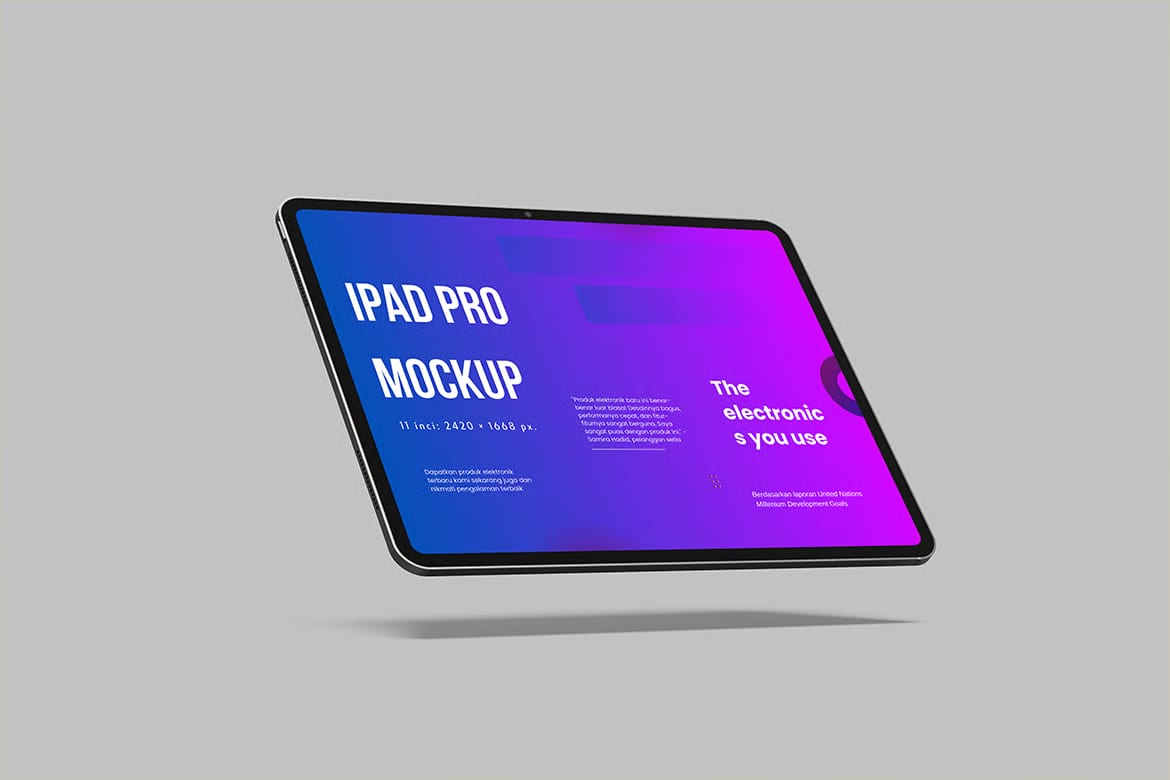 Free iPad Pro Mockup Set 2