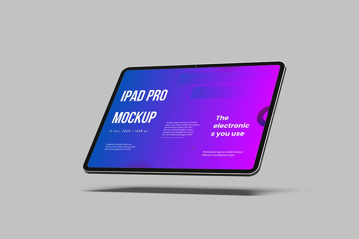 Free iPad Pro Mockup Set 3