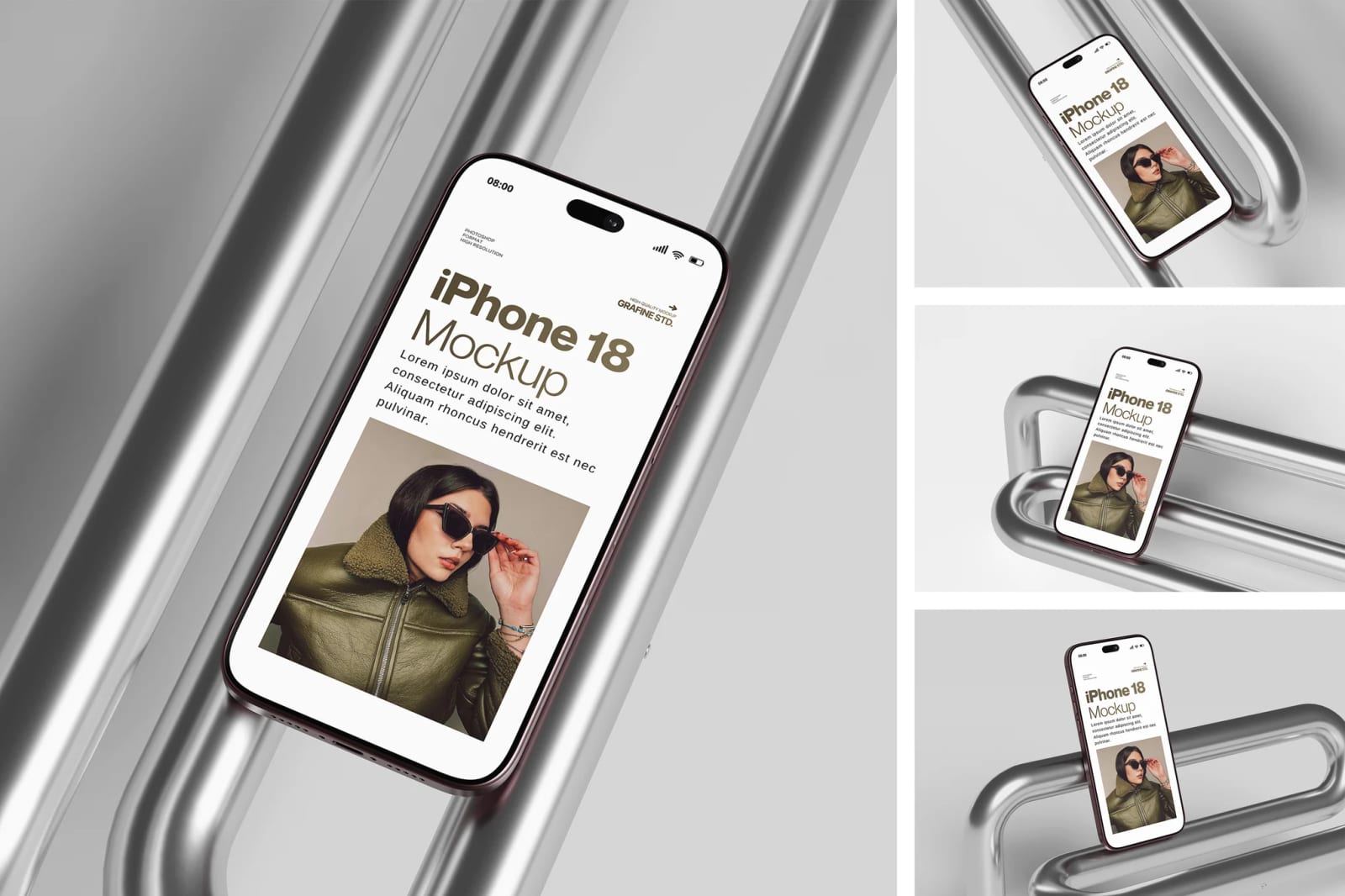 Free iPhone 18 Pro Mockup Set 1