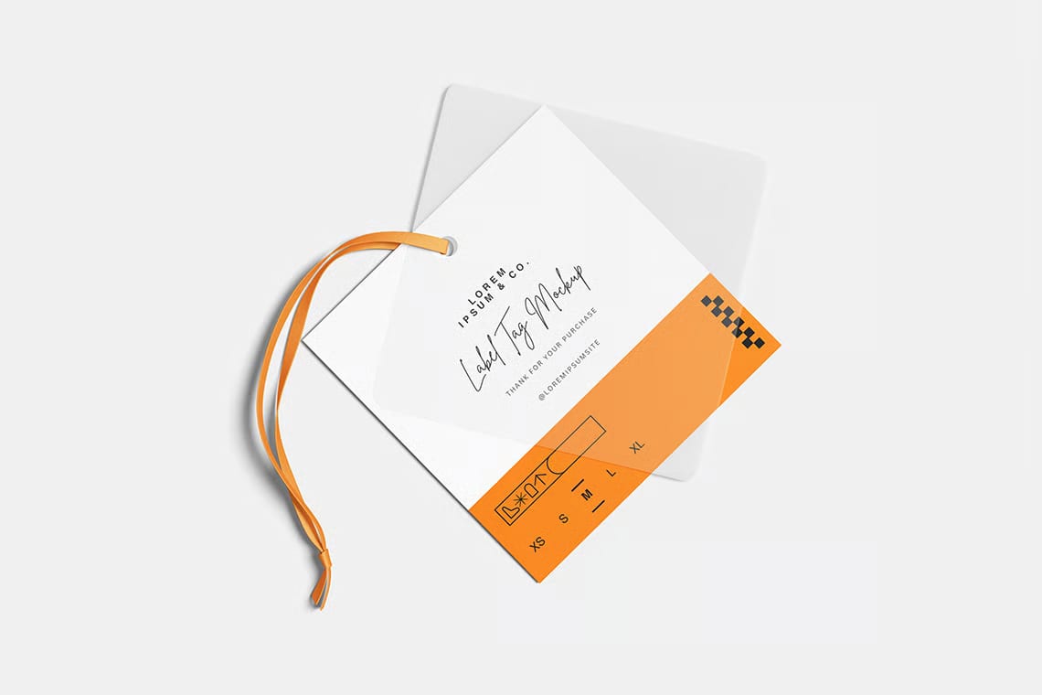 Free Label Tag Mockup 3