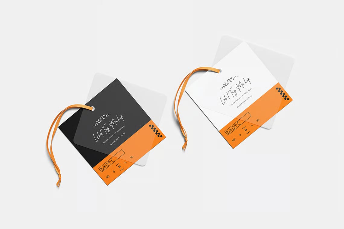 Free Label Tag Mockup 4
