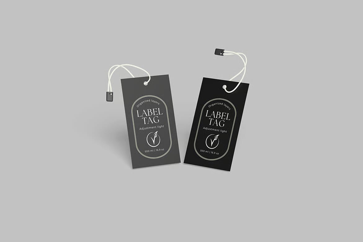 Free Label Tag Mockup Set 3