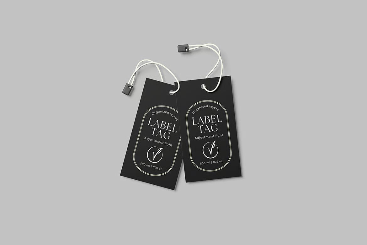 Free Label Tag Mockup Set 5