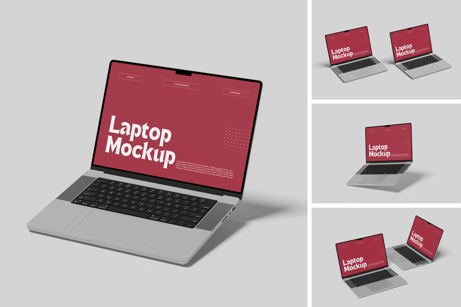 Free Laptop Mockup Set 1