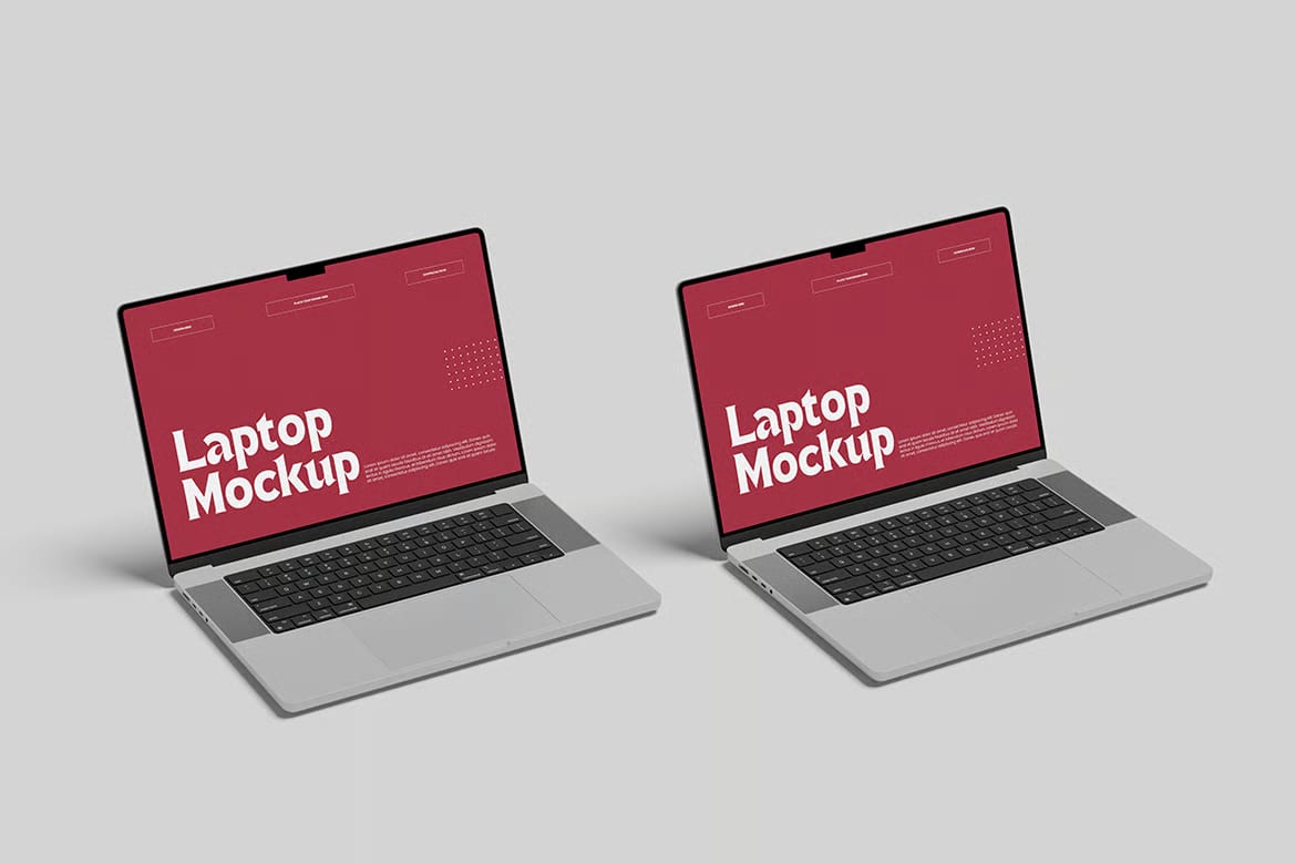 Free Laptop Mockup Set 3