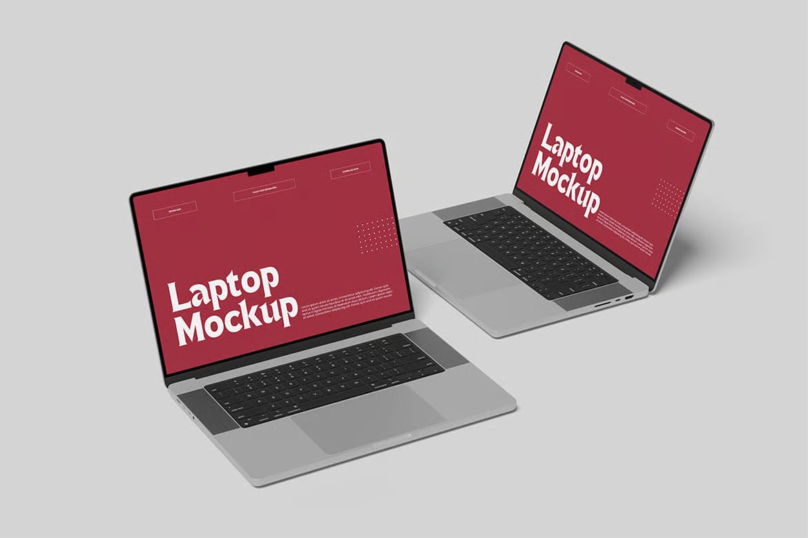 Free Laptop Mockup Set 5