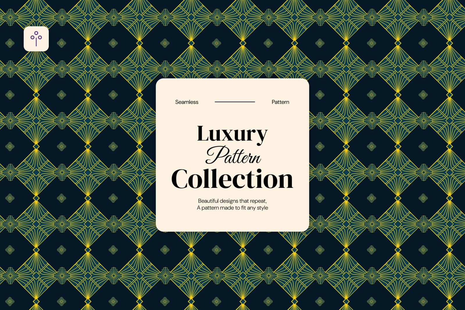 Free Luxury Art Deco Diamond Geometric Seamless Pattern 1