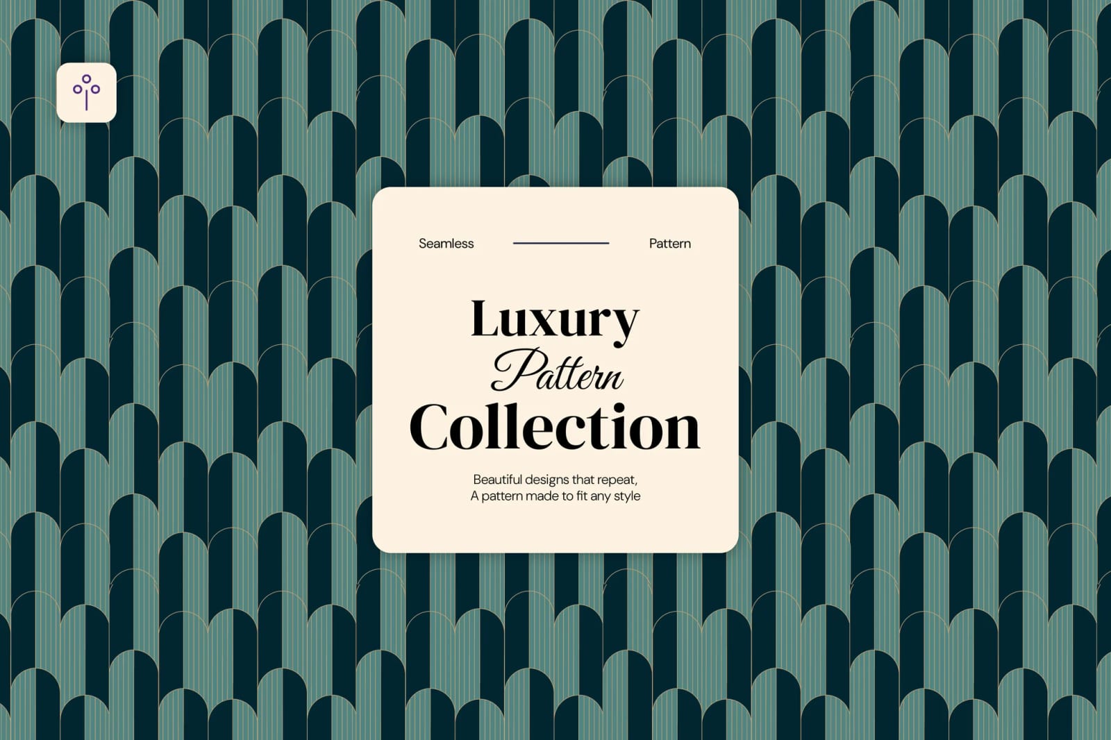 Free Luxury Art Deco Geometric Arch Seamless Pattern 1