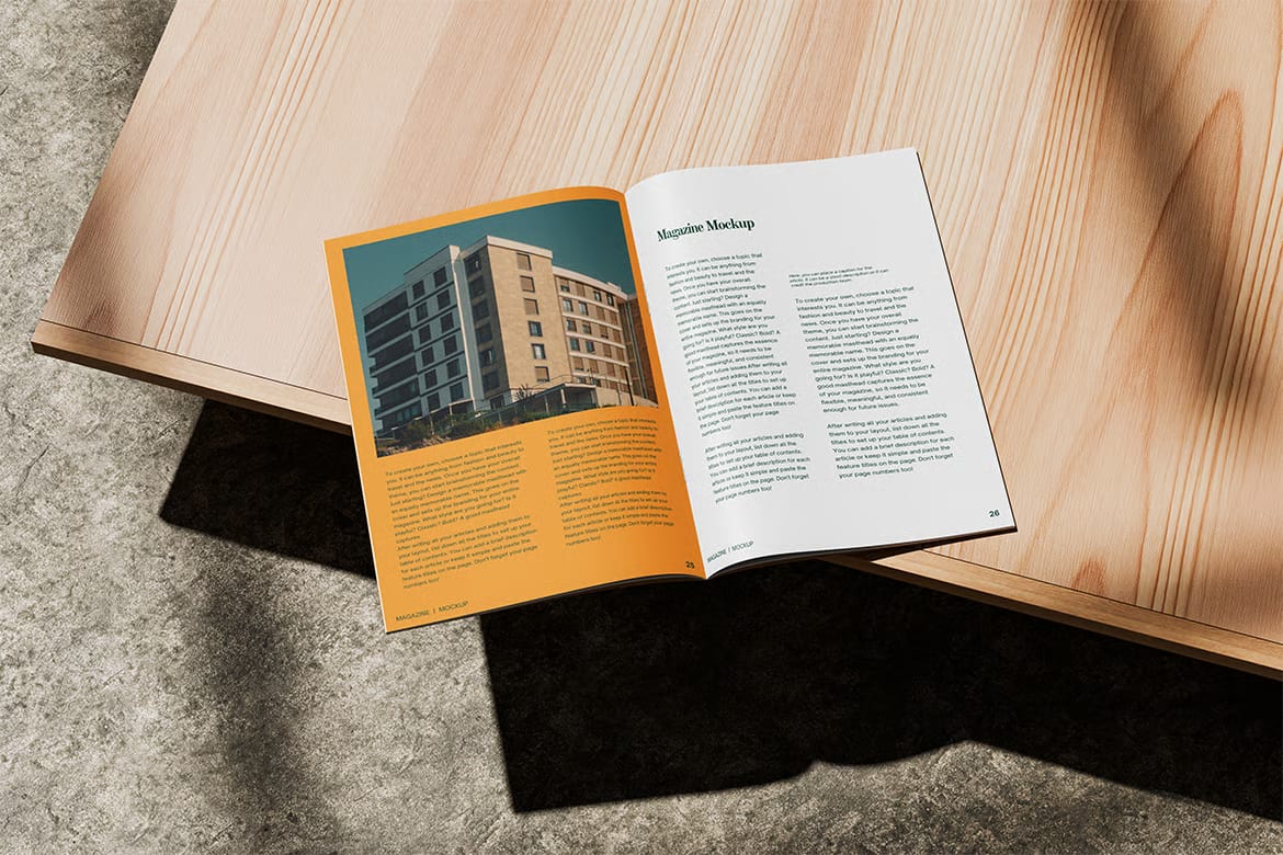 Free Magazine Mockup Set – 03 PSD Files 2