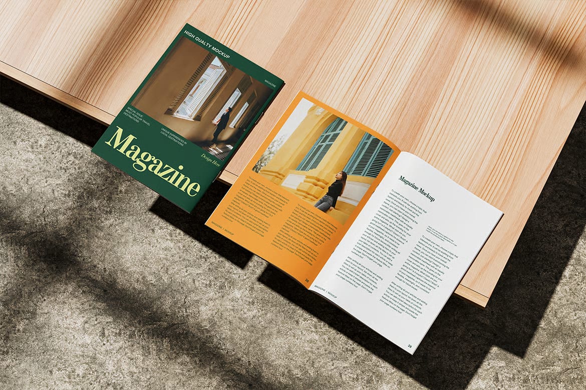 Free Magazine Mockup Set – 03 PSD Files 4