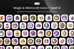 Free Magic & Witchcraft Icons – Spell UI 1