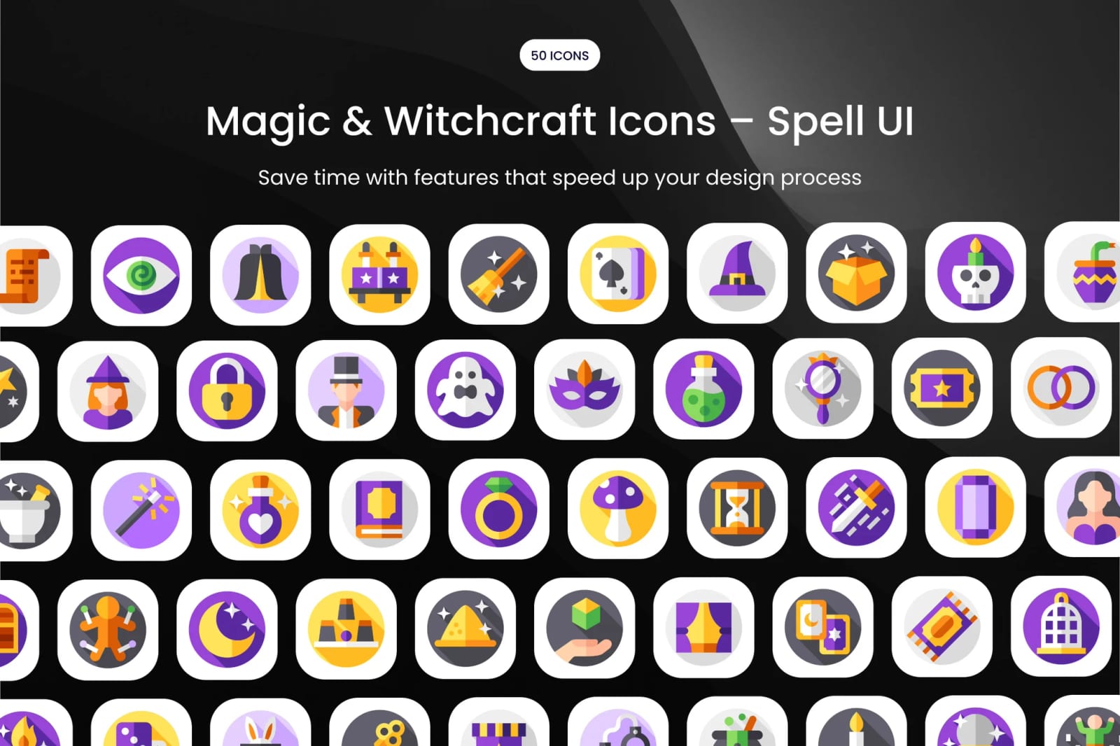 Free Magic & Witchcraft Icons – Spell UI 1