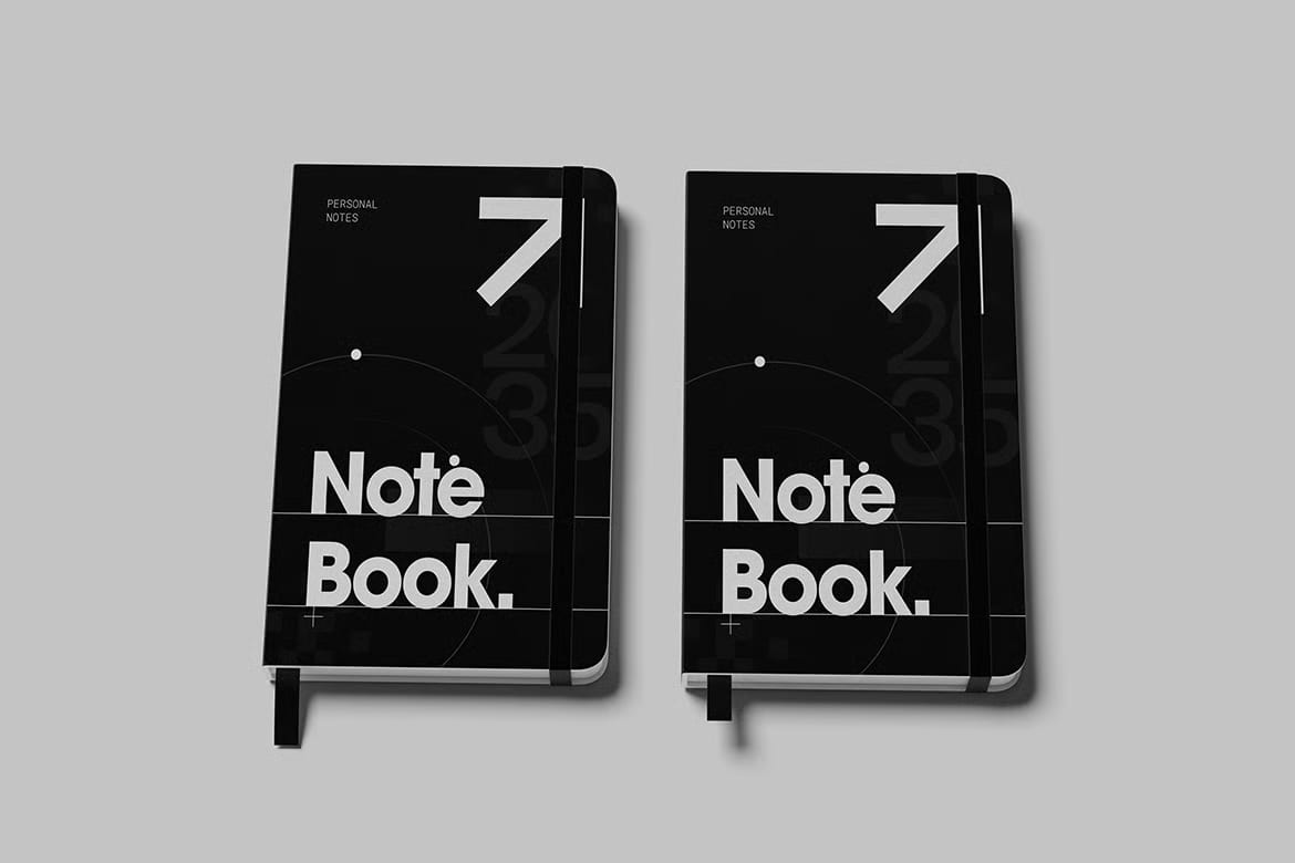 Free Note Book Mockup 3