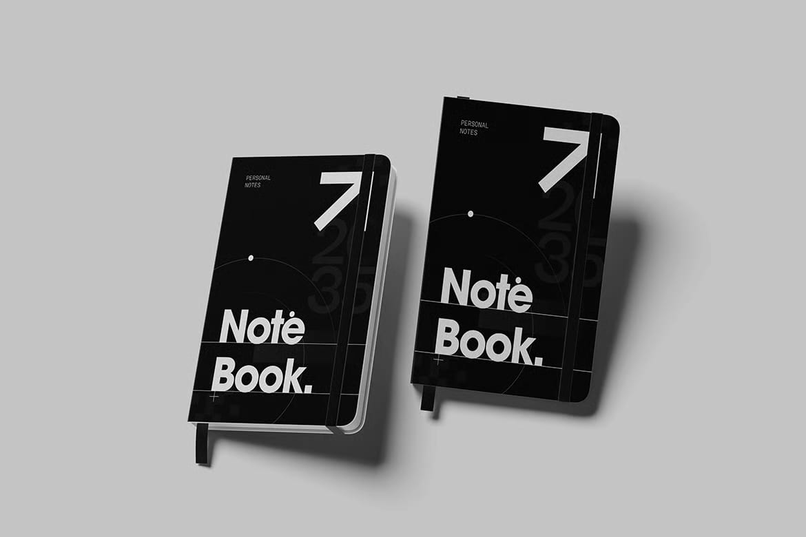 Free Note Book Mockup 4
