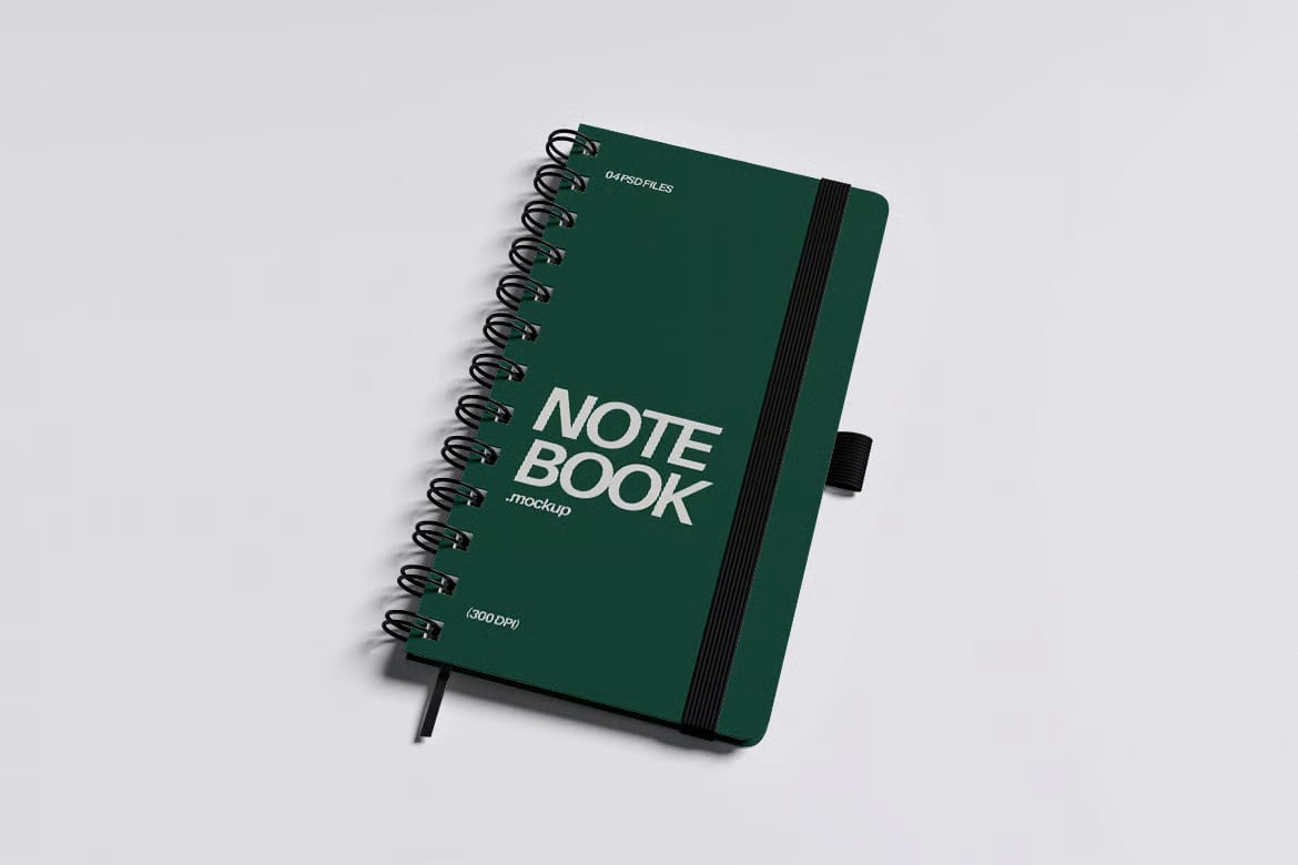 Free Notebook Mockup Set - 04 PSD Files 3