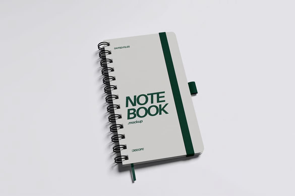 Free Notebook Mockup Set - 04 PSD Files 5