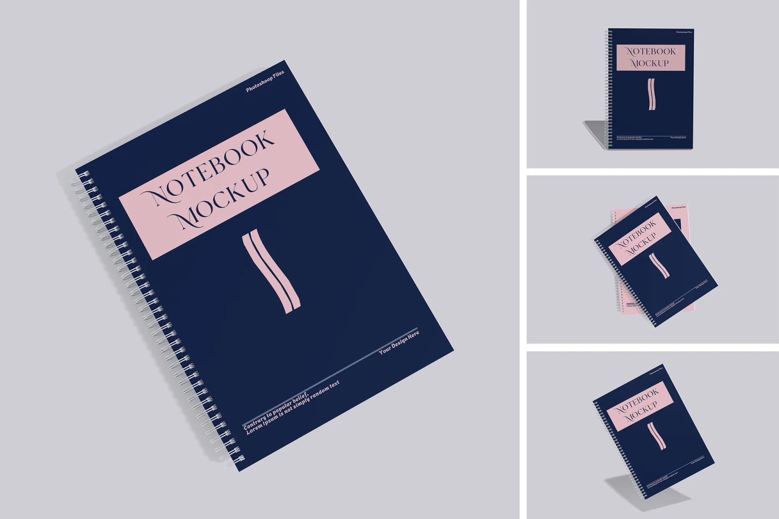 Free Notebook Mockup Set 1